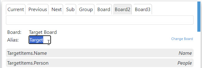 Renaming the Alias of the Target board